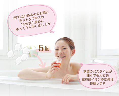 15分以上の長めの入浴がオススメ