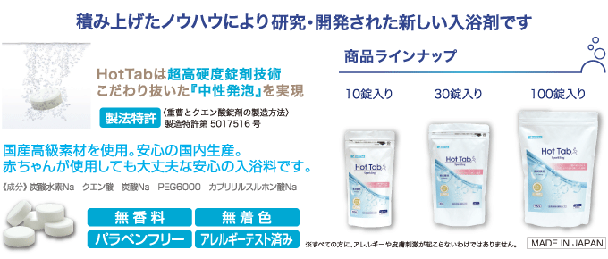 積み上げたノウハウにより研究・開発された新しい入浴剤です