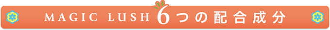 MAGIC LUSHは　６つの配合成分